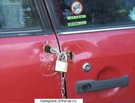 redneck car lock [cum sa inchui masina]