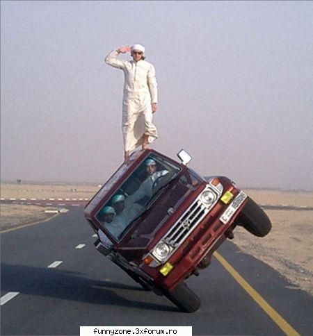 Arabian Guy on Stunt Truck - lolo - Funny Man Pictures