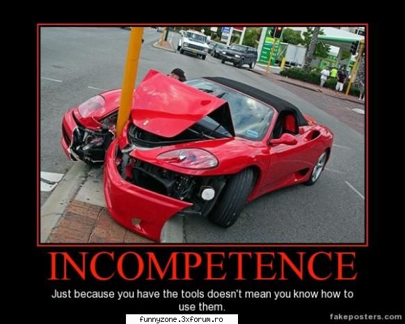 nice car....bad driver